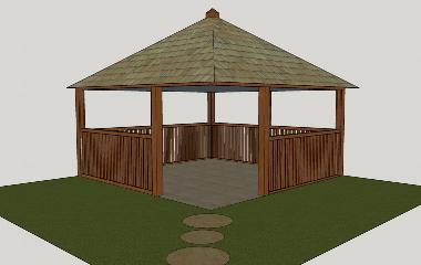 African Thatched Gazebo 